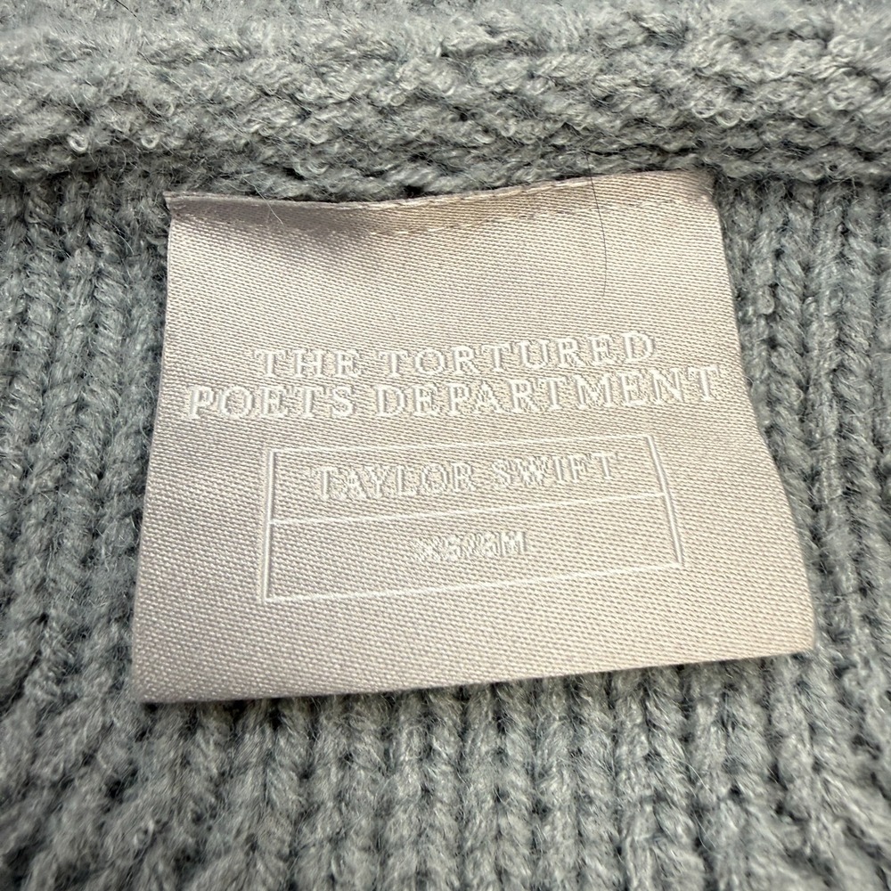 Taylor Swift The Tortured Poets Department Cardigan Sweater XS/Small Cable Knit - Picture 7 of 12